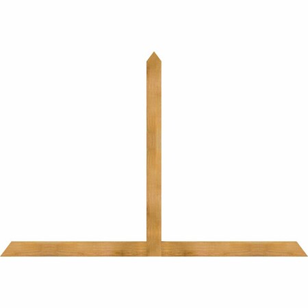 Ekena Millwork Portland Rough Sawn Timber Gable Bracket, Western Red Cedar, 84"W x 56"H x 2"D x 4"F, 16/12 Pitch GBW084X56X0204POR00RWR